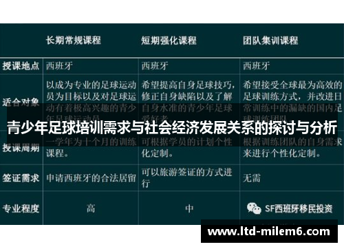 青少年足球培训需求与社会经济发展关系的探讨与分析